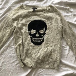 Aqua Cashmere Skull Sweater